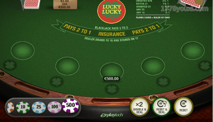 在线免费21点游戏：Lucky lucky Blackjack